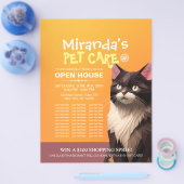 Cat Paper Carves Pet Care Tierklinik Open House Flyer (Einzeln)