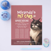 Cat Paper Carves Pet Care Tierklinik Open House Flyer (Einzeln)