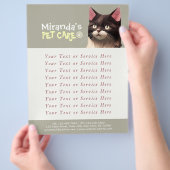 Cat Paper Cut Art Pet Care Food Shop Tierklinik Flyer (Hand)