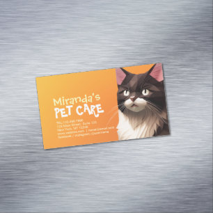 Cat Paper Cut Art Pet Care Food Shop Tierklinik Magnetische Visitenkarte