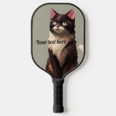 Cat Paper Cut Art Pet Care Food Shop Tierklinik Pickleball Schläger (Vorderseite)