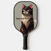 Cat Paper Cut Art Pet Care Food Shop Tierklinik Pickleball Schläger (Rückseite)