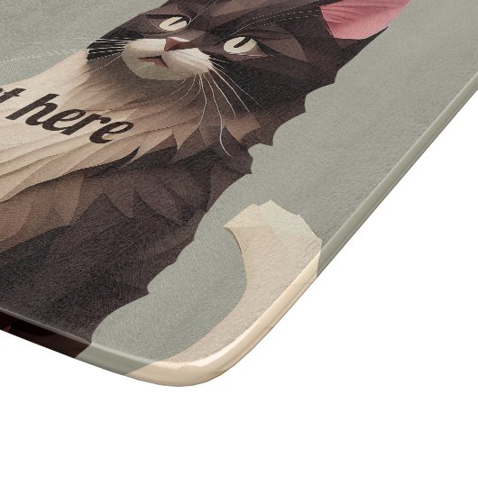 Cat Paper Cut Art Pet Care Food Shop Tierklinik Schneidebrett (Ecke)