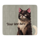 Cat Paper Cut Art Pet Care Food Shop Tierklinik Schneidebrett (Vorderseite)