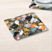 Cat Paper Untersetzer - Cuddling Cats Hug (angewinkelt)