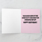 CAT PAPIER DOLL VINTAGER GEBURTSTAGSKARTE KARTE (Innenseite)