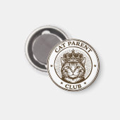 Cat Parent Club – For Humans Owned by Cats Magnet (Vorderseite/Rückseite)