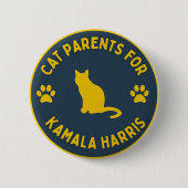 Cat Parters for Kamala Harris button (Vorderseite)
