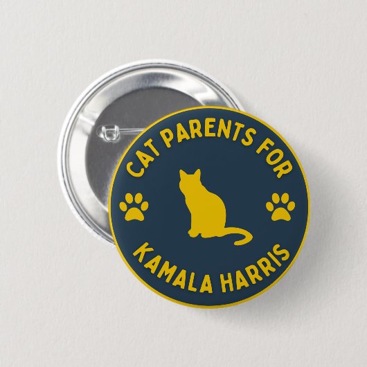 Cat Parters for Kamala Harris button (Vorne & Hinten)