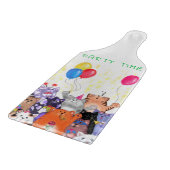 Cat Party Cutting Board Schneidebrett (Ecke)
