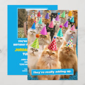 Cat Party Einladung (Vorne/Hinten)