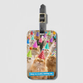 Cat Party Gepäckanhänger (Vorderseite Vertikal)