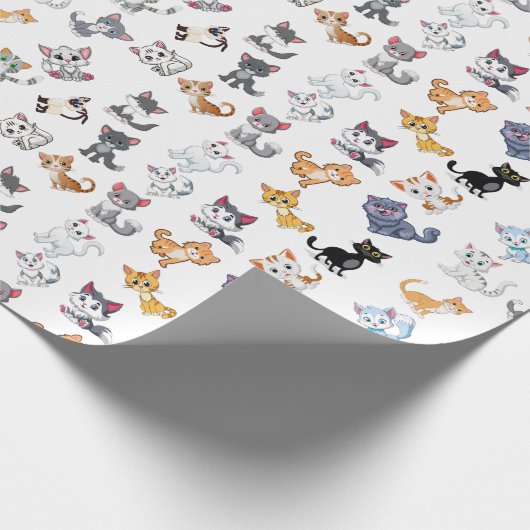Cat Party Geschenkpapier (Ecke)