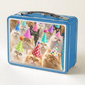 Cat Party Metall Brotdose (Rückseite)