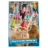 Cat Party Mittlere Geschenktüte (Rückseite)