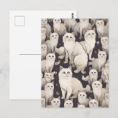 Cat Party Postkarte (Vorne/Hinten)