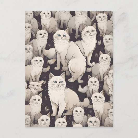 Cat Party Postkarte (Vorderseite)