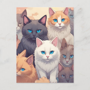 Cat Party Postkarte