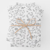 Cat Party! Schleifpapier Geschenkpapier Set (Beispiel)