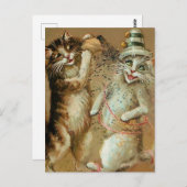 "Cat Party with Confetti" von Maurice Boulanger Postkarte (Vorne/Hinten)