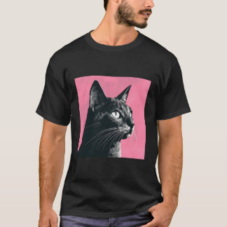 Cat Pastel K Background Pop T-Shirt