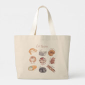 Cat Pastries Tote Bag Jumbo Stoffbeutel (Rückseite)