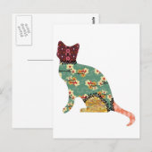 Cat Patchwork Pet Postkarte (Vorne/Hinten)