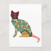 Cat Patchwork Pet Postkarte (Vorderseite)