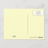Cat Patchwork Pet Postkarte (Rückseite)