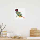Cat Patchwork Pet Print Poster (Küche)