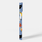 Cat Pattern Blau Case-Mate iPhone Hülle (Rückseite / Rechts)