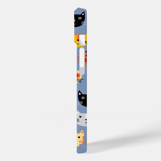 Cat Pattern Blau Case-Mate iPhone Hülle (Rückseite / Links)