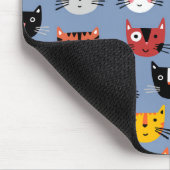 Cat Pattern Blau Mousepad (Ecke)