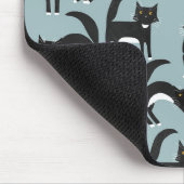 Cat Pattern Blau Mousepad (Ecke)