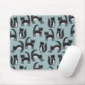 Cat Pattern Blau Mousepad (Mit Mouse)