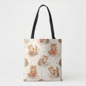 cat pattern christmas tasche (Vorderseite)