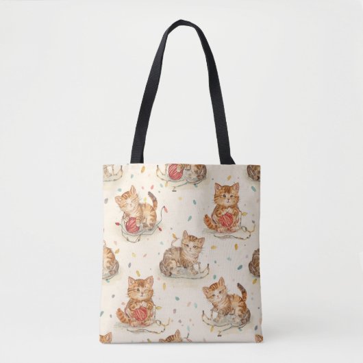 cat pattern christmas tasche (Vorderseite)