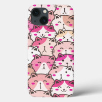 Cat Pattern Funny farbenfrohe Haustiere Tiere
