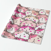 Cat Pattern Funny farbenfrohe Haustiere Tiere Geschenkpapier (Ungerollt)