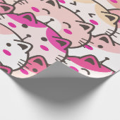 Cat Pattern Funny farbenfrohe Haustiere Tiere Geschenkpapier (Ecke)