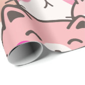 Cat Pattern Funny farbenfrohe Haustiere Tiere Geschenkpapier (Rolleneckpunkt)