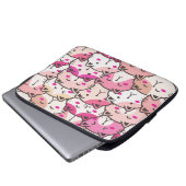 Cat Pattern Funny farbenfrohe Haustiere Tiere Laptopschutzhülle (Vorne Knopf)