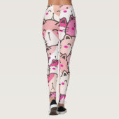 Cat Pattern Funny farbenfrohe Haustiere Tiere Leggings (Rückseite)