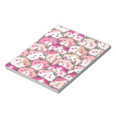 Cat Pattern Funny farbenfrohe Haustiere Tiere Notizblock (Rotiert)