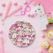 Cat Pattern Funny farbenfrohe Haustiere Tiere Pappteller (Party)