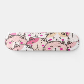 Cat Pattern Funny farbenfrohe Haustiere Tiere Skateboard (Horizontal)