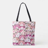 Cat Pattern Funny farbenfrohe Haustiere Tiere Tasche (Rückseite)