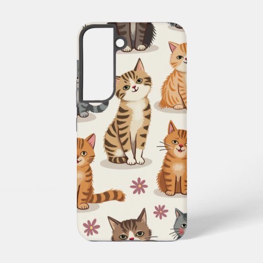 Cat Pattern Galaxy Case Samsung Galaxy Hülle (Rückseite)