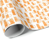 Cat Pattern Geschenkpapier (Rolleneckpunkt)