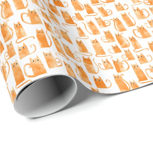 Cat Pattern Geschenkpapier (Rolleneckpunkt)